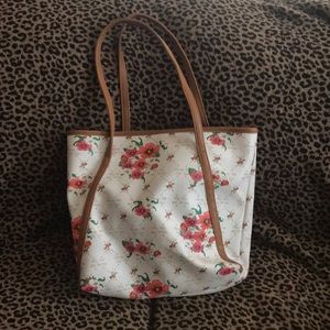 White and rose purse